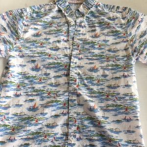 Denim & Flower Men's Slim Fit Button Shirt, Small